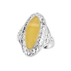 Baltischer Bernstein-Silberring