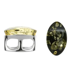 Baltischer Bernstein-Silberanhänger