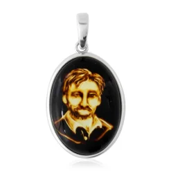 Baltischer Bernstein-Silberanhänger