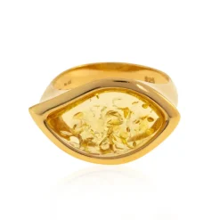 Baltischer Bernstein-Silberring