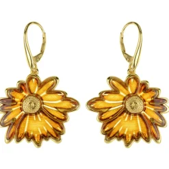 Baltischer Bernstein-Silberohrringe