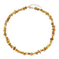 Baltischer Cognac-Bernstein-Silberhalskette