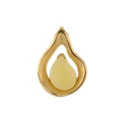 Baltischer Milky-Bernstein-Silberanhänger