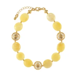 Baltischer Milky-Bernstein-Silberarmband