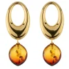 Baltischer Sunrise-Bernstein-Silberohrringe