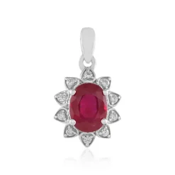 Bemainty-Rubin-Silberanhänger