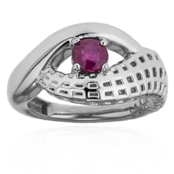 Bemainty-Rubin-Silberring (SAELOCANA)