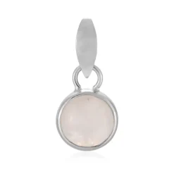 Bihar-Regenbogen-Mondstein-Silberanhänger