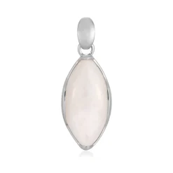 Bihar-Regenbogen-Mondstein-Silberanhänger