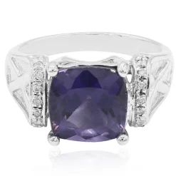 Blaubeer-Quarz-Goldring