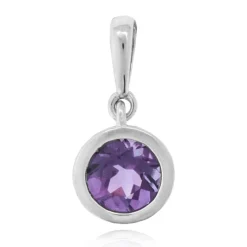 Blaubeer-Quarz-Silberanhänger