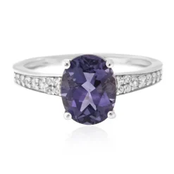 Blaubeer-Quarz-Silberring