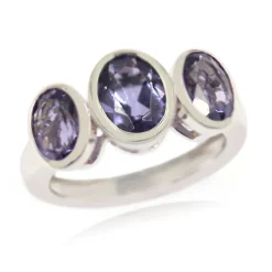 Blaubeer-Quarz-Silberring