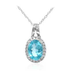 Blauer Apatit-Goldhalskette