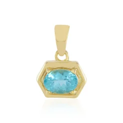 Blauer Apatit-Silberanhänger