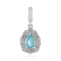 Blauer Apatit-Silberanhänger