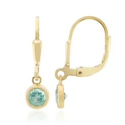 Blauer Apatit-Silberohrringe