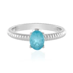 Blauer Apatit-Silberring