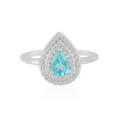 Blauer Apatit-Silberring