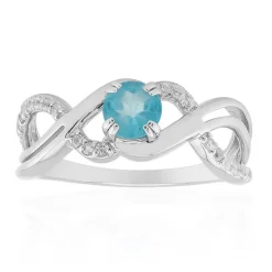 Blauer Apatit-Silberring