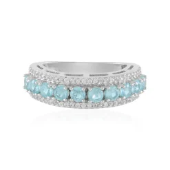 Blauer Apatit-Silberring