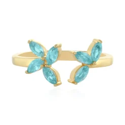 Blauer Apatit-Silberring