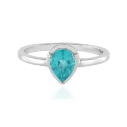 Blauer Apatit-Silberring