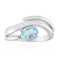 Blauer Apatit-Silberring