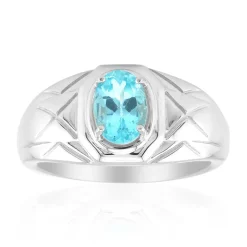 Blauer Apatit-Silberring (Pallanova)