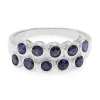 Blauer Burmesischer Saphir-Silberring