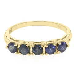 Blauer Burmesischer Saphir-Silberring