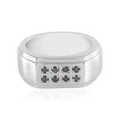 Blauer I3 Diamant-Messingring (Juwelo Style)