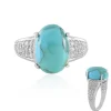 Blauer Kingman Mohave-Türkis-Silberring