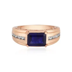 Blauer Madagaskar-Saphir-Goldring