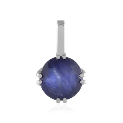 Blauer Madagaskar-Saphir-Goldanhänger