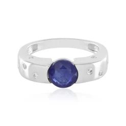 Blauer Madagaskar-Saphir-Silberring (de Melo)