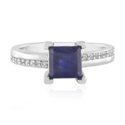 Blauer Madagaskar-Saphir-Silberring