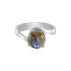 Blauer Maniry-Labradorit-Silberring (KM by Juwelo)