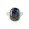 Blauer Maniry-Labradorit-Silberring (KM by Juwelo)