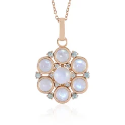 Blauer Mondstein-Silberhalskette (KM by Juwelo)