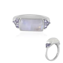 Blauer Mondstein-Silberring (KM by Juwelo)