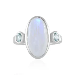 Blauer Mondstein-Silberring (KM by Juwelo)