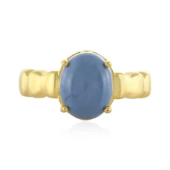 Blauer Opal-Silberring