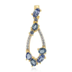 Blauer Saphir-Goldanhänger