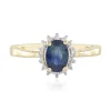 Blauer Saphir-Goldring