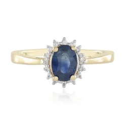 Blauer Saphir-Goldring