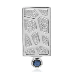 Blauer Saphir-Silberanhänger