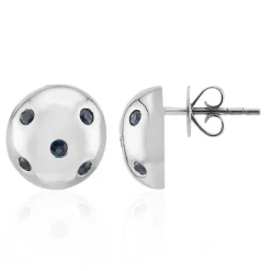 Blauer Saphir-Silberohrringe (Pallanova)