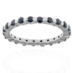 Blauer Saphir-Silberring