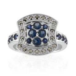 Blauer Saphir-Silberring (Annette classic)